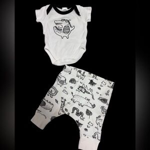 Blue Banana Black & White Animal Matching Set